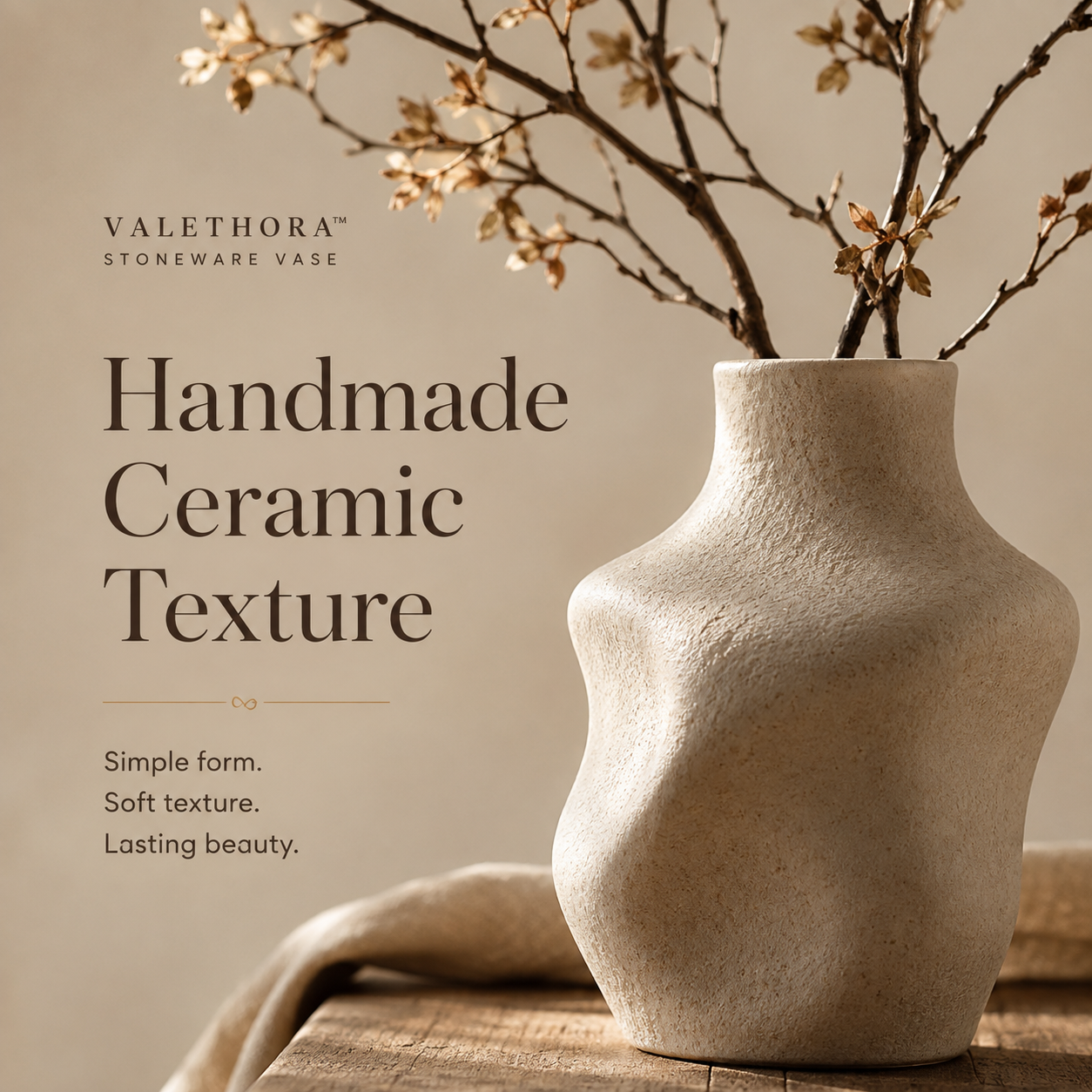 Stoneware Vase – Handmade Ceramic Vase For Modern Minimal Homes