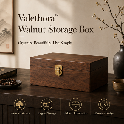 Walnut Storage Box – Premium Wooden Organizer For Elegant Living