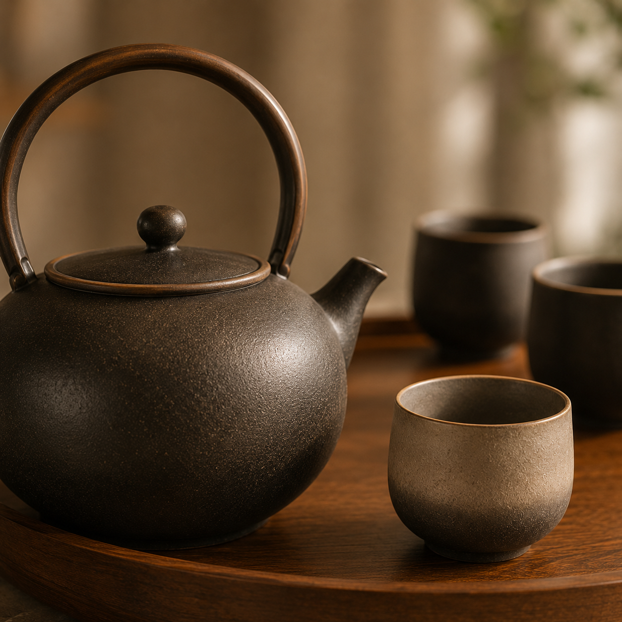 Handcrafted Ceramic Tea Set – Minimalist Japanese Style Tea Ceremony Collection