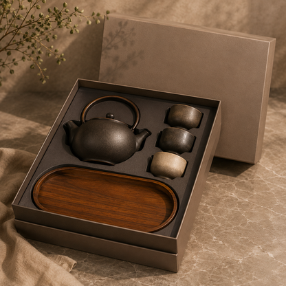 Handcrafted Ceramic Tea Set – Minimalist Japanese Style Tea Ceremony Collection