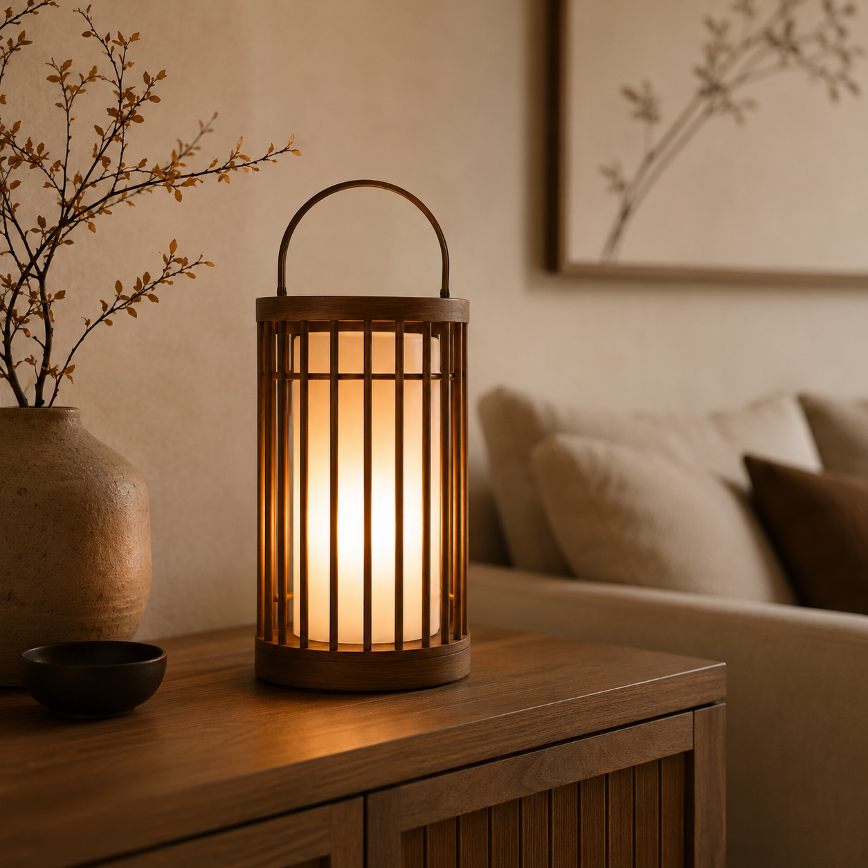 Wooden Lantern – Modern Natural Ambient Light For Cozy Living