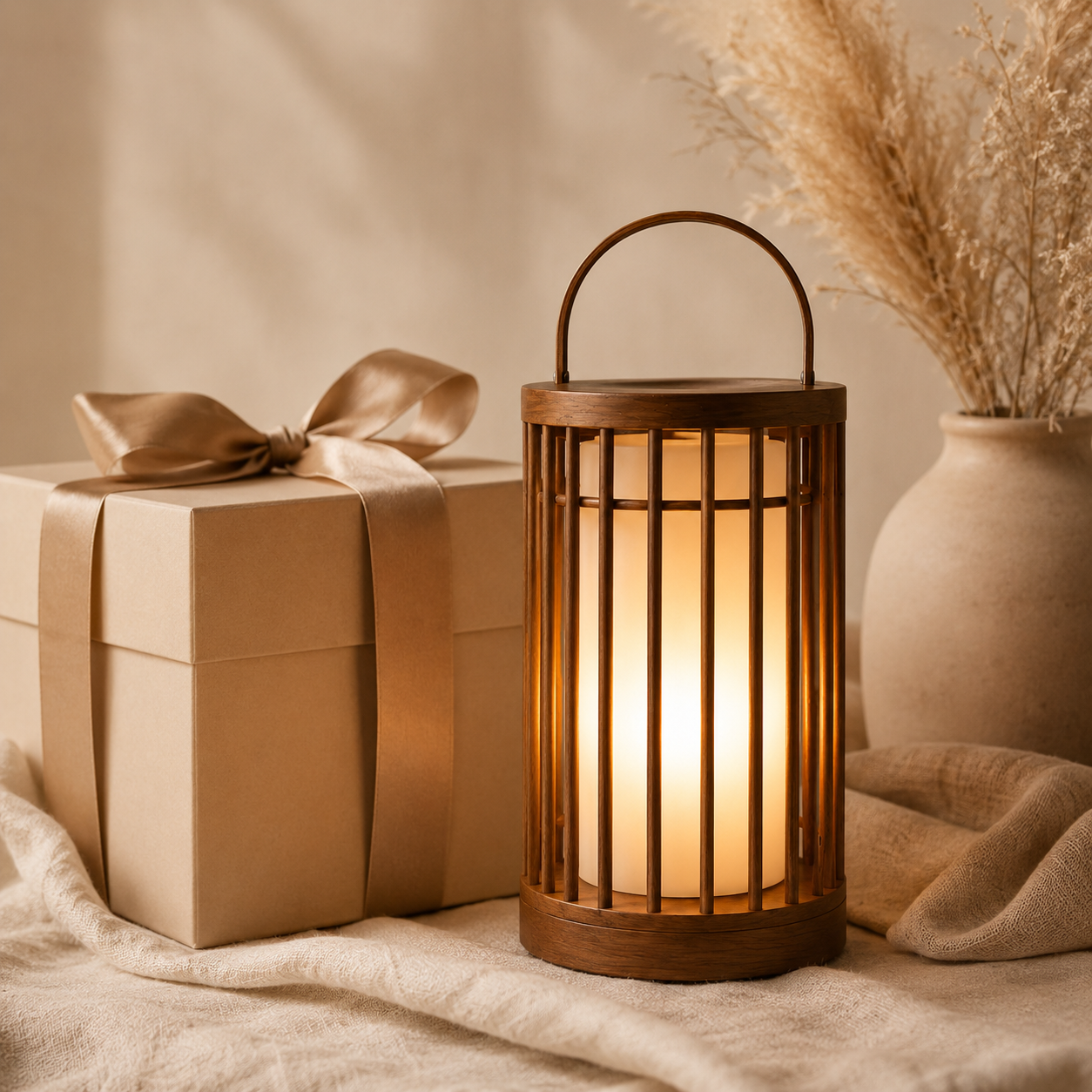 Wooden Lantern – Modern Natural Ambient Light For Cozy Living