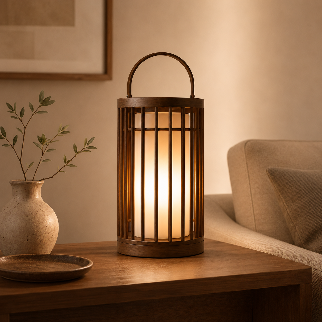 Wooden Lantern – Modern Natural Ambient Light For Cozy Living