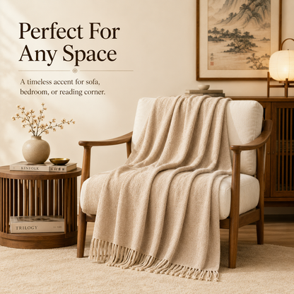 Cotton Throw Blanket – Soft Luxury Blanket For Cozy Home Moments