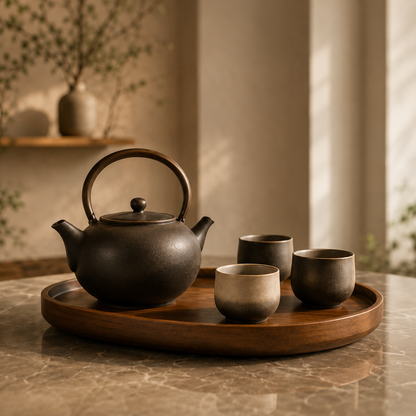 Handcrafted Ceramic Tea Set – Minimalist Japanese Style Tea Ceremony Collection