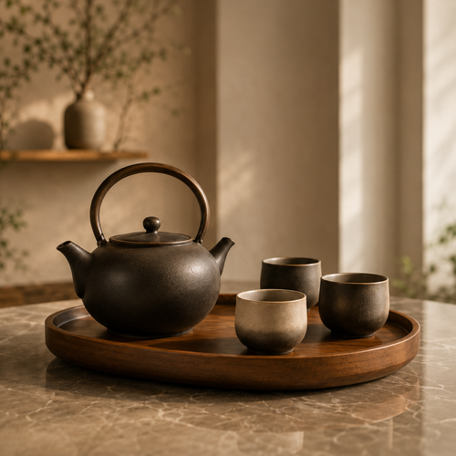 Handcrafted Ceramic Tea Set – Minimalist Japanese Style Tea Ceremony Collection